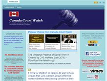 Tablet Screenshot of canadacourtwatch.com